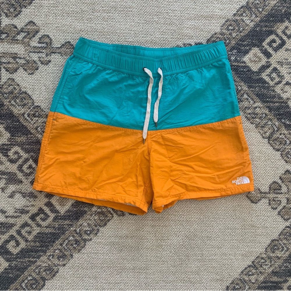 The North Face bright mens shorts, size medium